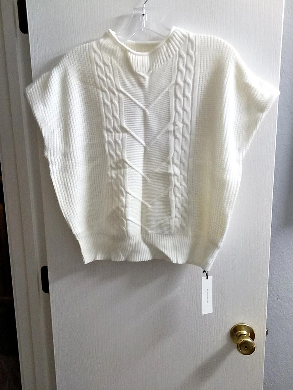 h:aconements Cable Knit Sweater in White NWT